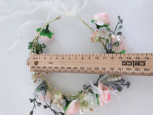 Pink flower Girl Women Wedding Floral Party Hair Headband Crown Garland tiara