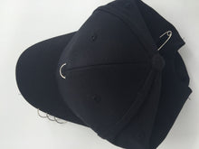 Women Men Black Piercing metallic Hoop Hip Hop Hippie baseball Golf Hat Cap