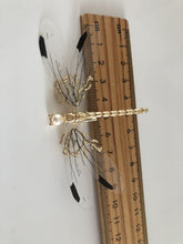 Women Girl Gold Color Dragonfly hair head Side Clip Brooch hairpiece accessory