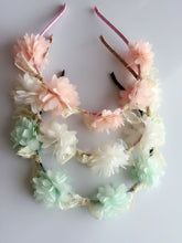 Girls Kid Child Chiffon Flower Fairy Boho Floral Wedding hair headband band PROP