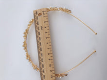 Women Little Flower Floral Gemstone Crystal Gold Hair Head Band Hoop Headband