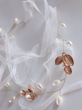 Women Flower Girl Pearl Leaf slim simple wire Hair Head band Hairpiece Tiara