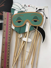 Gatsby Retro 20' 30' Mustache Party eye glass Selfie Photo Booth Prop Game Sign