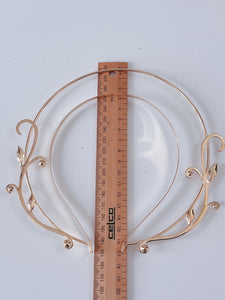Women Girl Gold Halo Crescent Moon Halloween Hair Band Headband Tiara Hairpiece