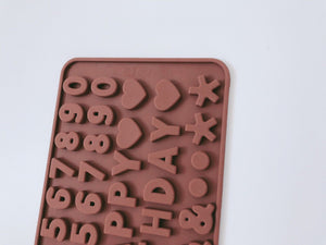 Happy Birthday Alphabet Number Cake Chocolate Silicone Mold Mould Decorating