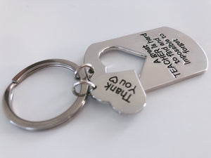 Great Teacher Perfect Thank You Gift for teacher heart Key Ring Holder Keyring