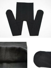 Women Teenagers Girls Warm Fleece Plush Winter Black Pantyhose Stockings Tights