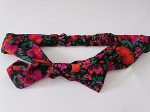 Women Flower Retro Black Pink Bow BOHO Party Headband Hair head band Hairband