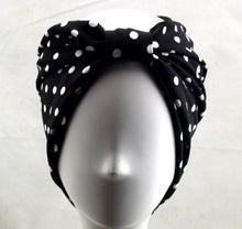 Women Lady Boho Retro 80' 70' Wide Dot Hair head band wrap Bandana headband