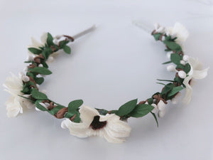 Wedding flower Girl Vine Women Hair band head piece Tiara Crown Hoop garland