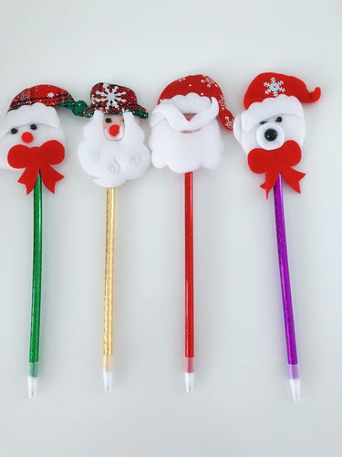 4x Xmas Christmas Santa Claus snowman Ball Pen Party Novelty Favor Favour Gift