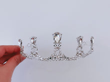 Kids Flower Girl Crown Princess Birthday Crystal Silver Tiara Hair Headband