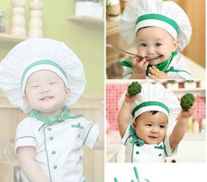 Kids boy girl children Kitchen Cooking Baker Chef Hat Costume set prop 3-5 Years
