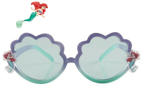 Children Kid Girl UV Protect Blue Mermaid Ariel Shell Shape Cute eye sunglasses