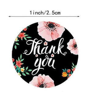 50x Business Gift Wrapping Wedding Birthday Flower Thank you Stickers Labels