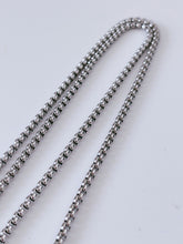 Men Silver color Stainless steel Titanium Plated Square Chain Necklace 3x60cm