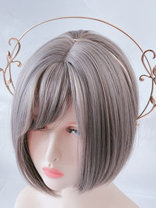 Women Girl Gold Halo Crescent Moon Halloween Hair Band Headband Tiara Hairpiece