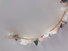 Women Gold Leaf White flower Wedding Hair Band Headband Crown Tiara Fascinator
