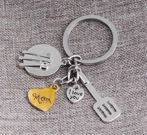 Mum Mother Gift I love you MOM Key chain Ring Keyrings Holder Gift her