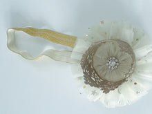 Girl Kids Baby Lace Gold Princess Birthday Crown Tiara Elastic Hair Headband