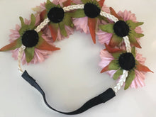 Women Girl flower Red Pink Daisy wedding Party Hair Elastic Headband Garland