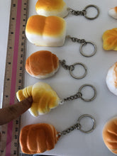 3x Slow rising Scented Bakery Bread Keyring Squeeze toy Strap