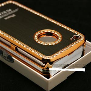 Apple Luxury High quality iphone 4 case Metallic case cover bling many colors