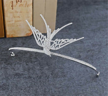 Girls Kids Crystal Bird Swallow Hair Forehead Prom Party Headband Crown tiara