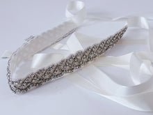 Women Cream White Crystal Rhinestone Prom Wedding Waist Dress Satin Sash Belt