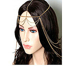 WOMEN Forehead Metallic Bohemian Retro GOLD Chain Dance Party Head hair headband