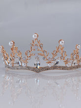 Women Gold Color Woodland Rustic Wedding Bride Party Hair Headband Crown Tiara