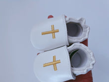 Baby Boy Girl White Christening Cross Wedding Formal Party Synth Leather Shoes