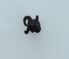 1PIECE Black 316L Stainless Steel Titanium plate M letter alphabet Earring Stud