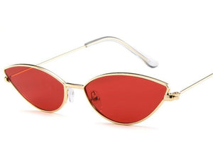 Women Men Vintage Retro Punk Chic Red Sun Cat slim Eye glasses wear Sunglasses