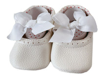 Baby Shower Girls Children Kids Christening White Bow Crib Dress Shoes Photo