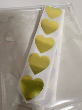 50x Gift Wrapping Pack Business Wedding Thank you Gold Love Heart Stickers label