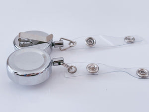 2X AU Retractable Badge Holder Reel Swipe Card Security ID Pull Key Tag Clip