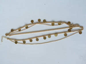 Women Gold color Metal Bohemian Belly Dance party Hair Head Cuff Headband Chain