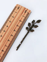 Women Girl Woodland Rustic Retro Copper Color leaf hair accessory Pin Clip