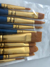 AU 10PC Blue Oil Painting Brushes Set Acrylic Watercolor Artist Face Paint Craft