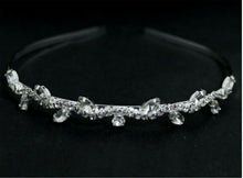 Women Girl Silver Crystal Leaf Party Hair Head Band Headband Hoop headpiece