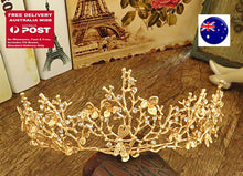 Women Girl Gold Leaf Wedding Bride Party Hair Headband Head Crown Tiara Prop