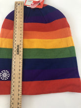 Men Women Knit Winter Warm Hiking Ski Bike Head Rainbow Stripe Hat Cap Beanie