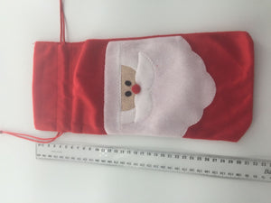 Christmas Eve Santa Wine Bottle Cover Bag Party Decor Pouch Decoration Gift