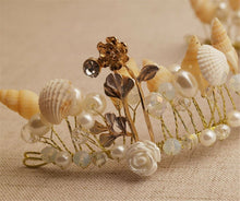 Women Mermaid Sea Conch Shell Metal Gold Hair Band Headband crown Tiara