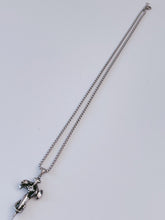 Men Women silver color Cross Snake Stainless steel Titanium Chain Necklace Gift