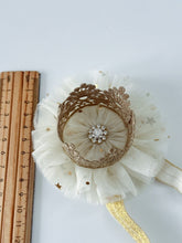 Girl Kids Baby Lace Gold Princess Birthday Crown Tiara Elastic Hair Headband