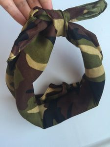 Women Men Girl Camouflage Party Camo army green Bandana Hair Headband Wrap Scarf