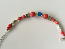 Women Girl Retro BOHO Bohemian Red Turquoise Heart butterfly wrist Bracelet