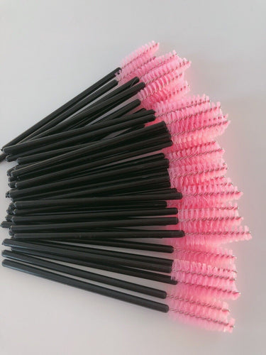 50 Eyelash Brush Extension Makeup Applicator Disposable Mascara Wands Brushes